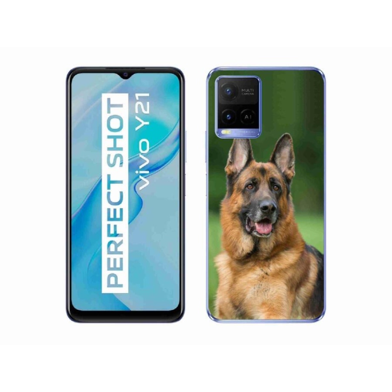 Gelový kryt mmCase na mobil Vivo Y21/Y21s/Y33s - německý ovčák