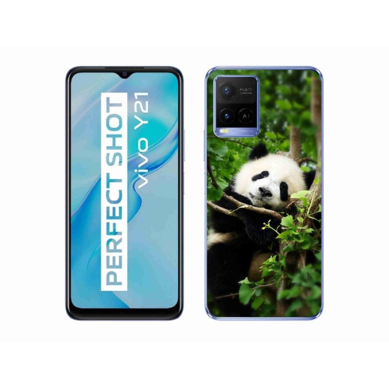 Gelový kryt mmCase na mobil Vivo Y21/Y21s/Y33s - panda