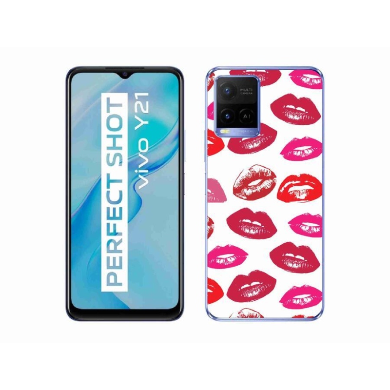 Gelový kryt mmCase na mobil Vivo Y21/Y21s/Y33s - rty