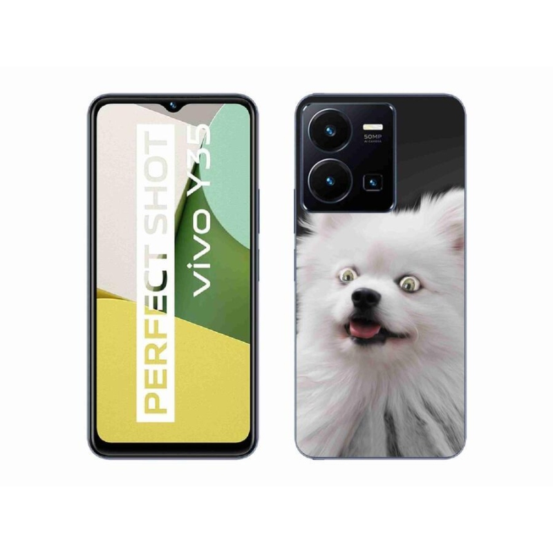 Gelový kryt mmCase na mobil Vivo Y35 - bílý špic