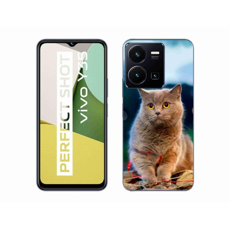 Gelový kryt mmCase na mobil Vivo Y35 - britská modrá 2