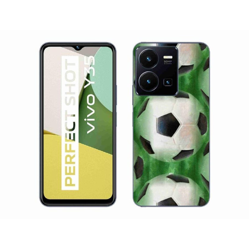 Gelový kryt mmCase na mobil Vivo Y35 - fotbalový míč