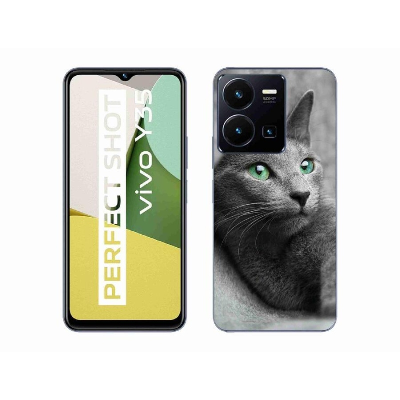 Gelový kryt mmCase na mobil Vivo Y35 - kočka 2