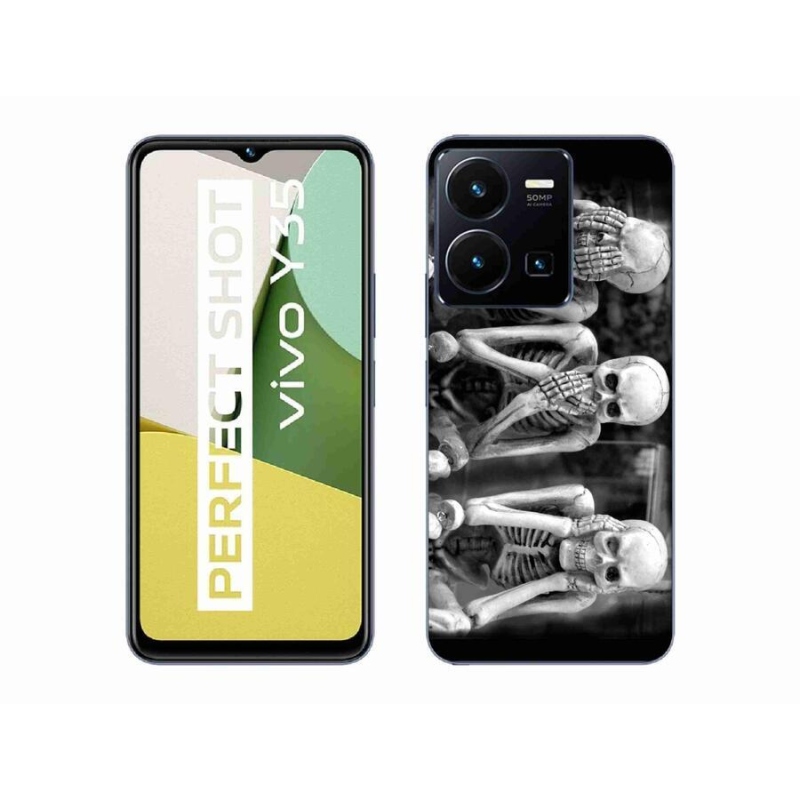 Gelový kryt mmCase na mobil Vivo Y35 - kostlivci