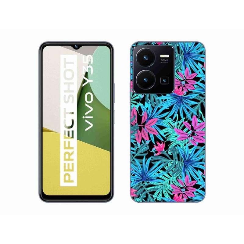 Gelový kryt mmCase na mobil Vivo Y35 - květiny 3