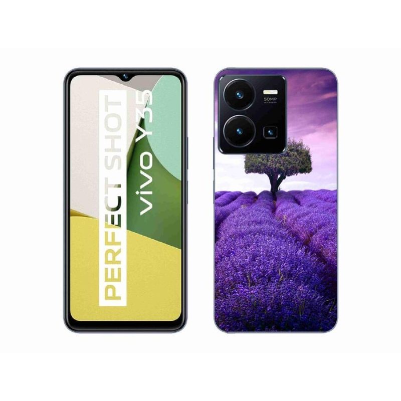 Gelový kryt mmCase na mobil Vivo Y35 - levandulová louka