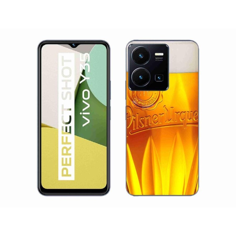 Gelový kryt mmCase na mobil Vivo Y35 - pivo