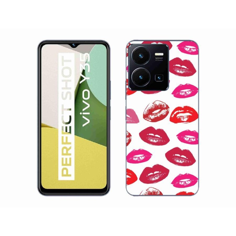 Gelový kryt mmCase na mobil Vivo Y35 - rty