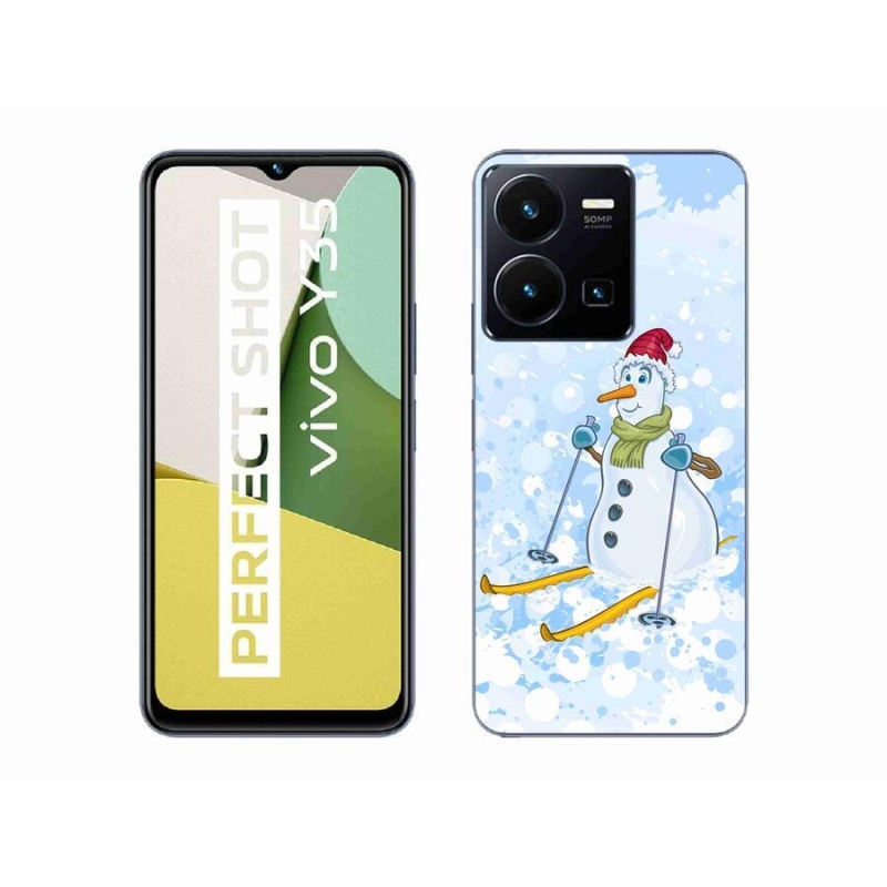 Gelový kryt mmCase na mobil Vivo Y35 - sněhulák