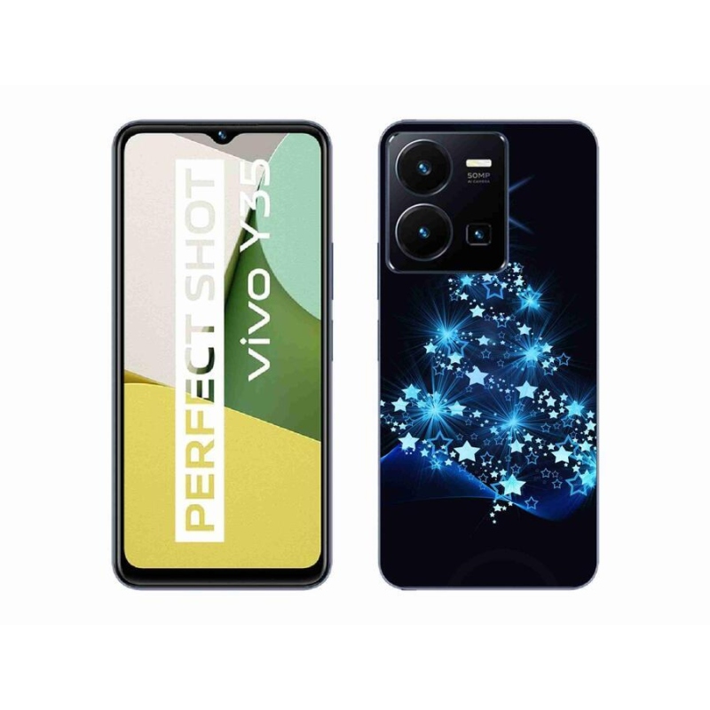 Gelový kryt mmCase na mobil Vivo Y35 - vánoční stromek