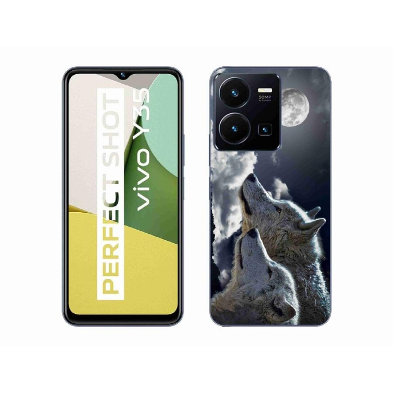 Gelový kryt mmCase na mobil Vivo Y35 - vlci