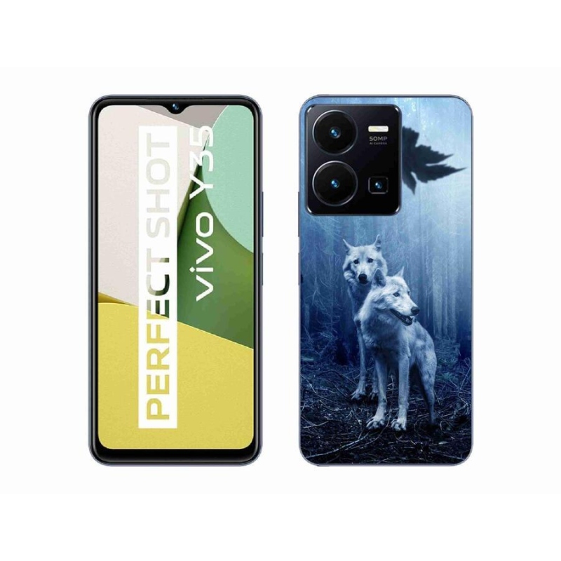 Gelový kryt mmCase na mobil Vivo Y35 - vlci v lese