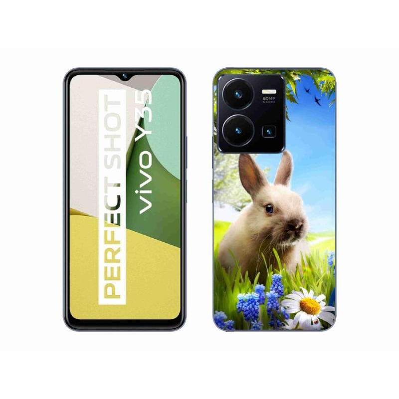 Gelový kryt mmCase na mobil Vivo Y35 - zajíček