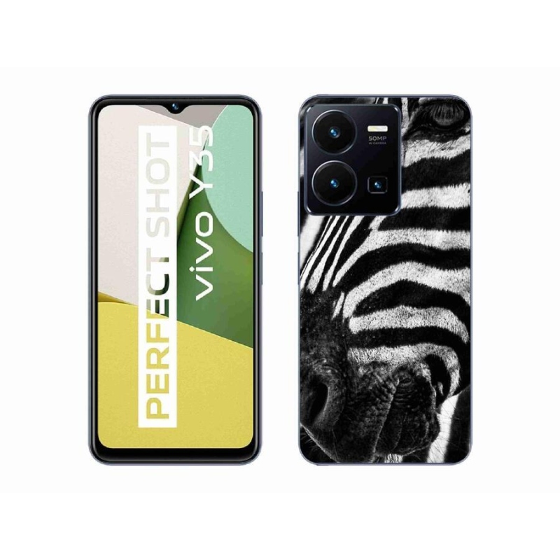 Gelový kryt mmCase na mobil Vivo Y35 - zebra