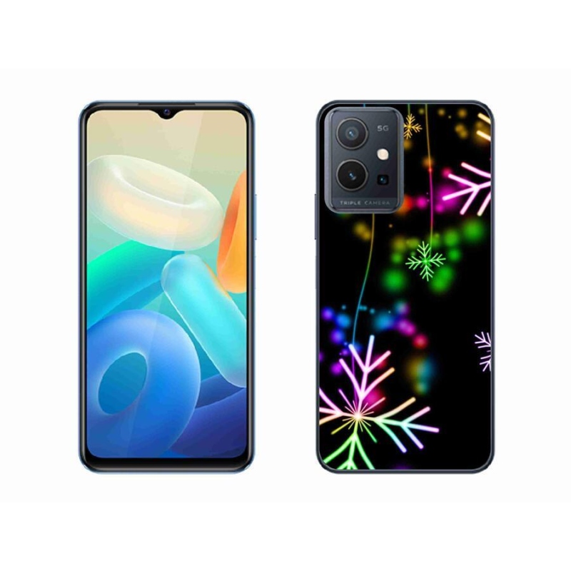Gelový kryt mmCase na mobil Vivo Y55 5G - barevné vločky