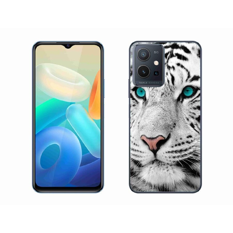 Gelový kryt mmCase na mobil Vivo Y55 5G - bílý tygr
