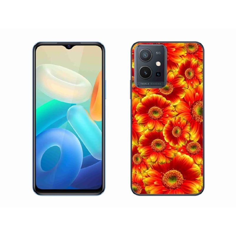 Gelový kryt mmCase na mobil Vivo Y55 5G - gerbera 1