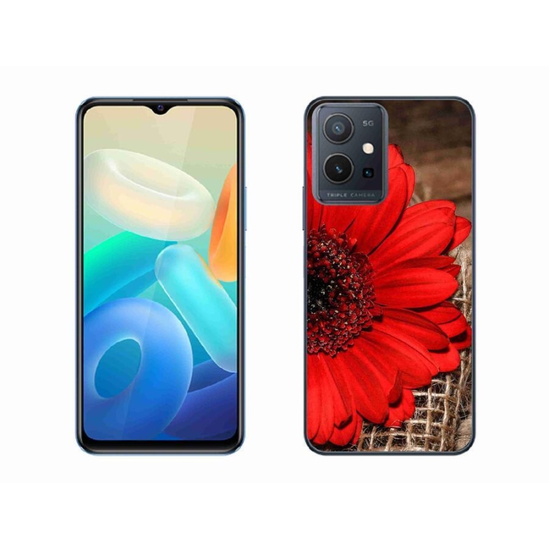 Gelový kryt mmCase na mobil Vivo Y55 5G - gerbera