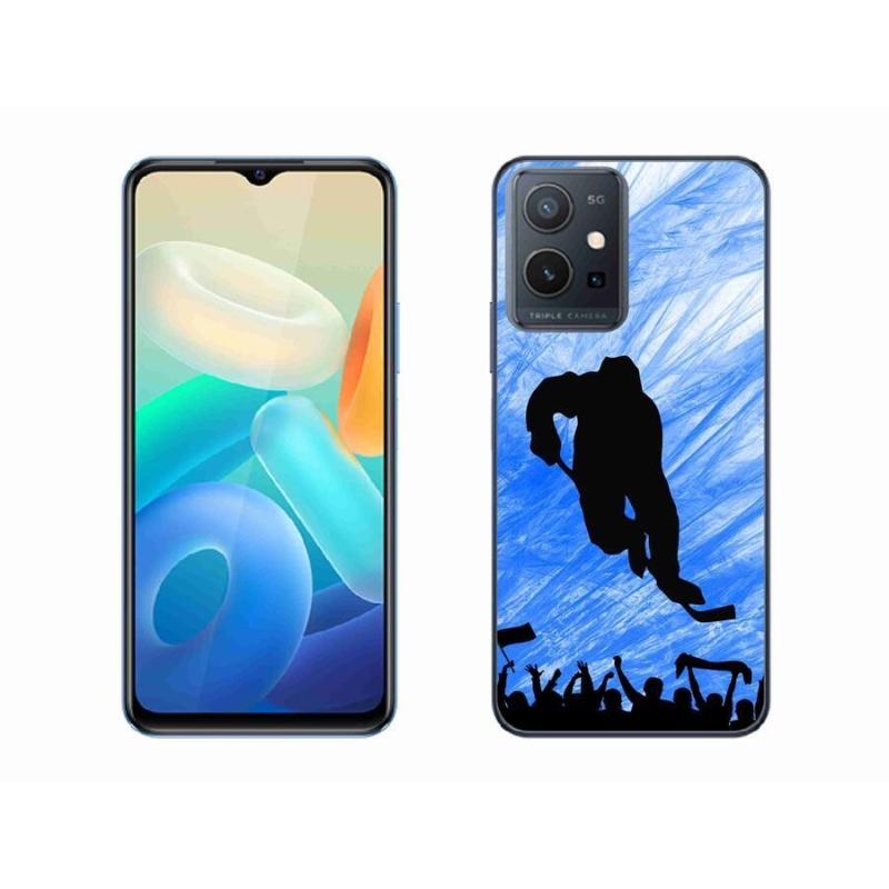 Gelový kryt mmCase na mobil Vivo Y55 5G - hokejový hráč