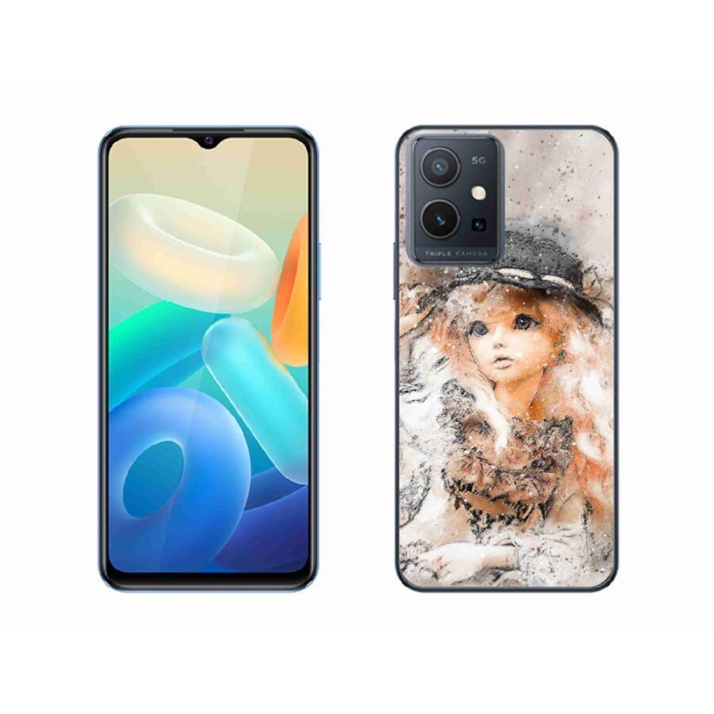 Gelový kryt mmCase na mobil Vivo Y55 5G - holčička s kloboukem