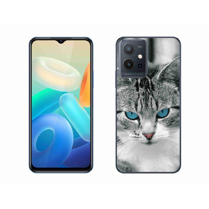 Gelový kryt mmCase na mobil Vivo Y55 5G - kočičí pohled 1