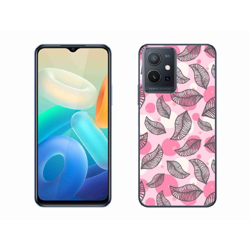 Gelový kryt mmCase na mobil Vivo Y55 5G - kreslené padající listy