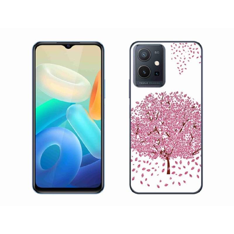 Gelový kryt mmCase na mobil Vivo Y55 5G - kreslený strom s listy