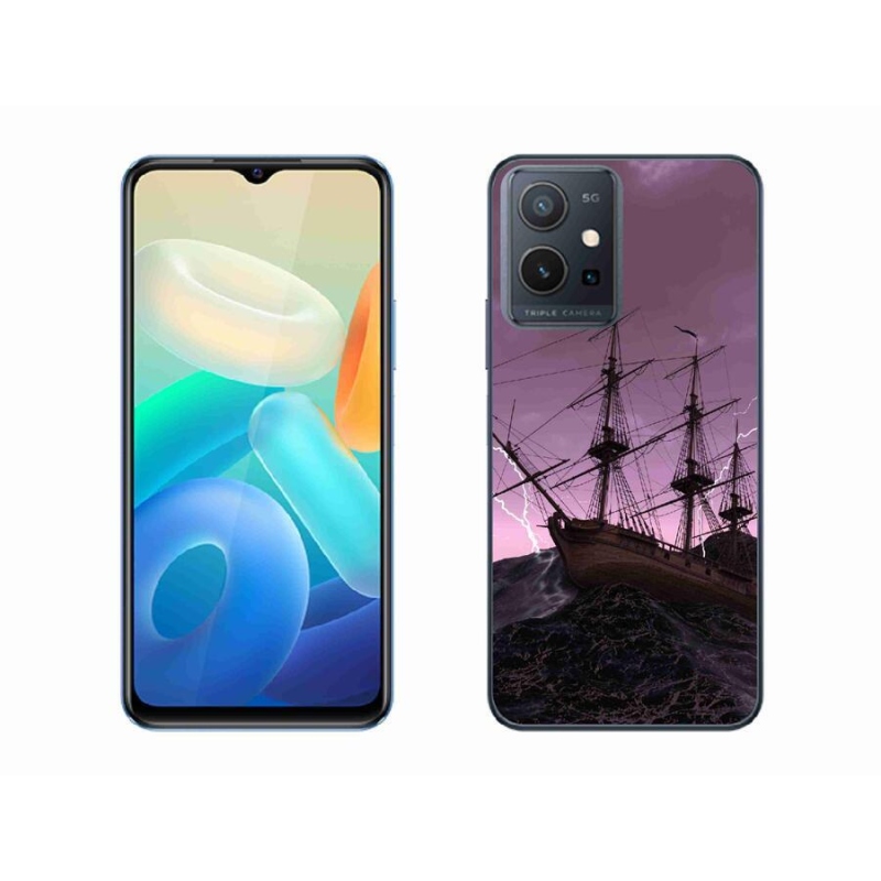 Gelový kryt mmCase na mobil Vivo Y55 5G - loď v bouři
