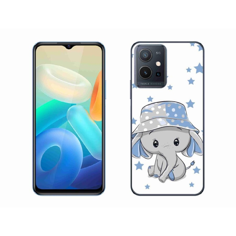 Gelový kryt mmCase na mobil Vivo Y55 5G - modrý slon