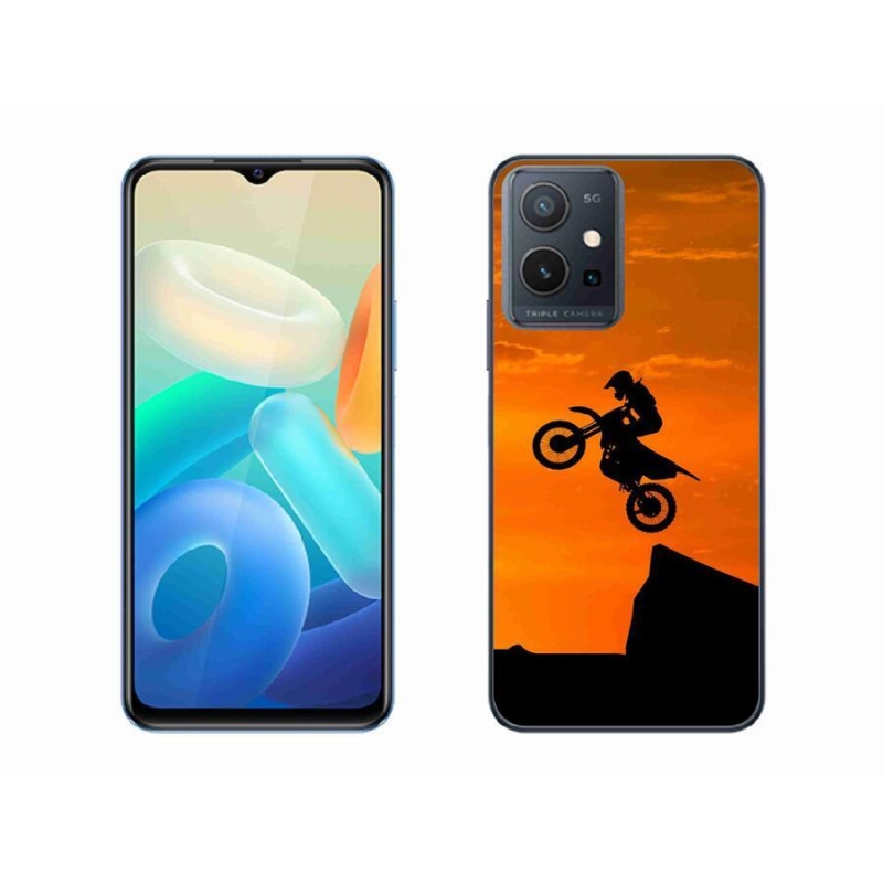 Gelový kryt mmCase na mobil Vivo Y55 5G - motocross