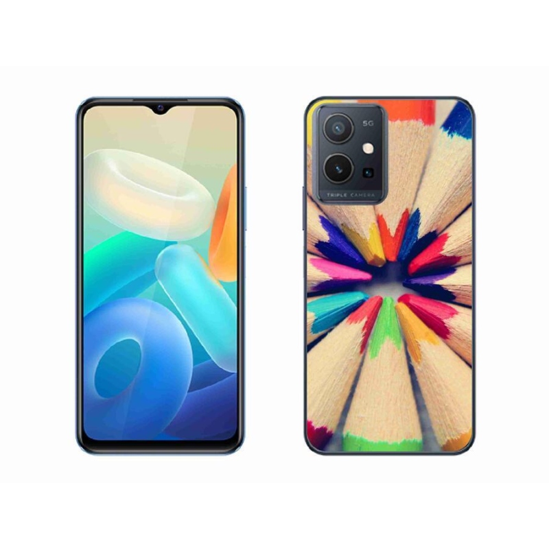 Gelový kryt mmCase na mobil Vivo Y55 5G - pastelky
