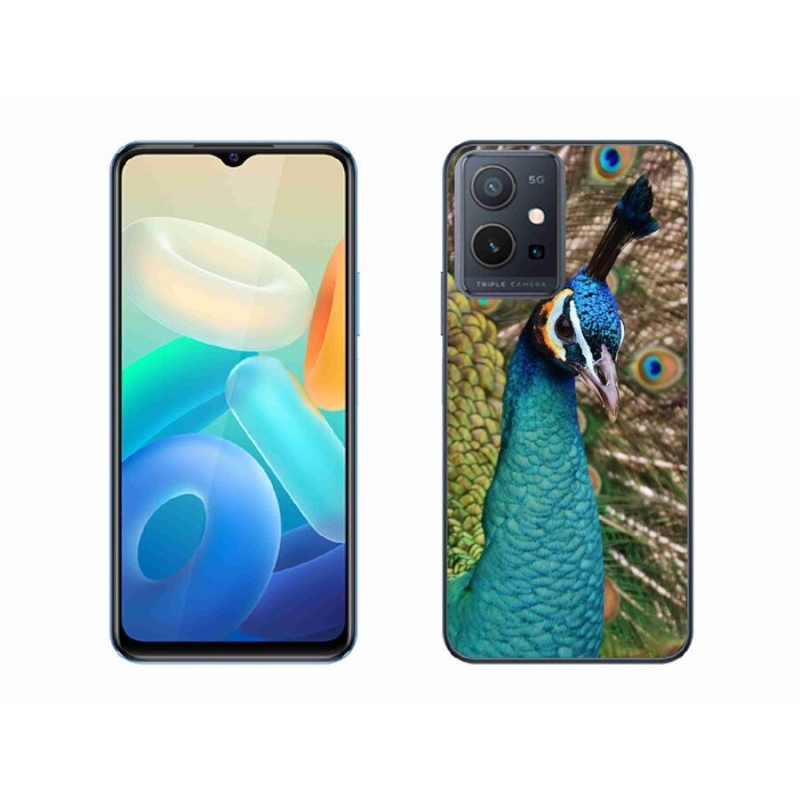 Gelový kryt mmCase na mobil Vivo Y55 5G - páv