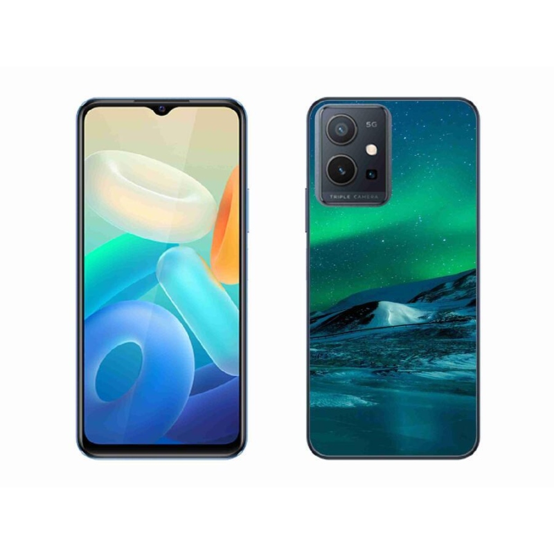 Gelový kryt mmCase na mobil Vivo Y55 5G - polární záře