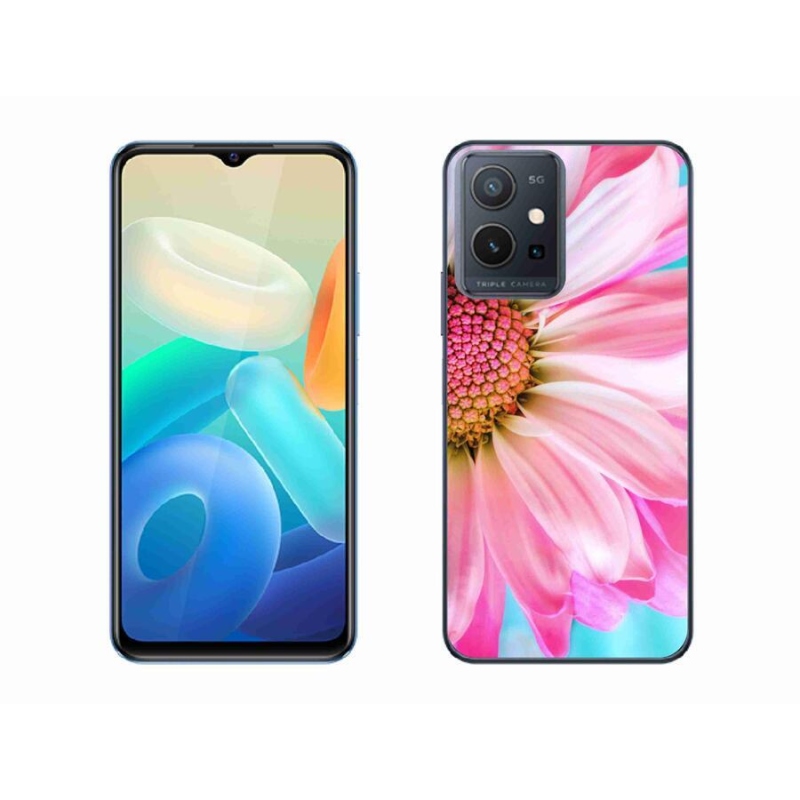 Gelový kryt mmCase na mobil Vivo Y55 5G - růžová květina