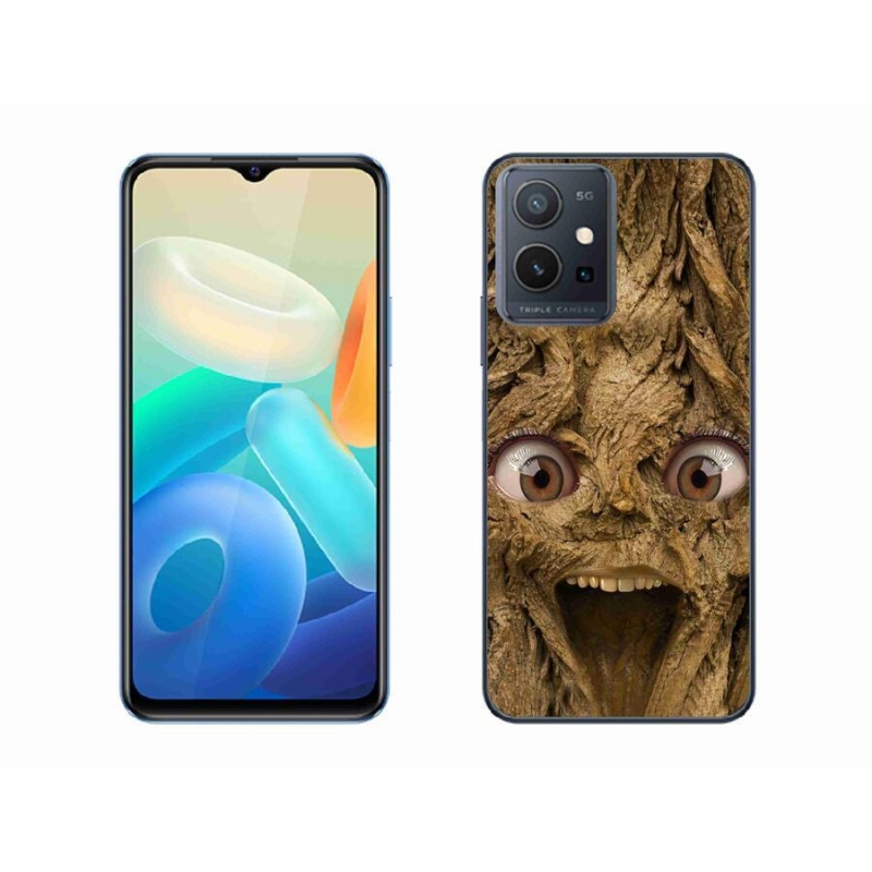 Gelový kryt mmCase na mobil Vivo Y55 5G - veselý strom s očima