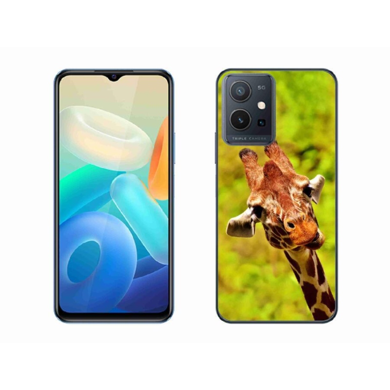 Gelový kryt mmCase na mobil Vivo Y55 5G - žirafa