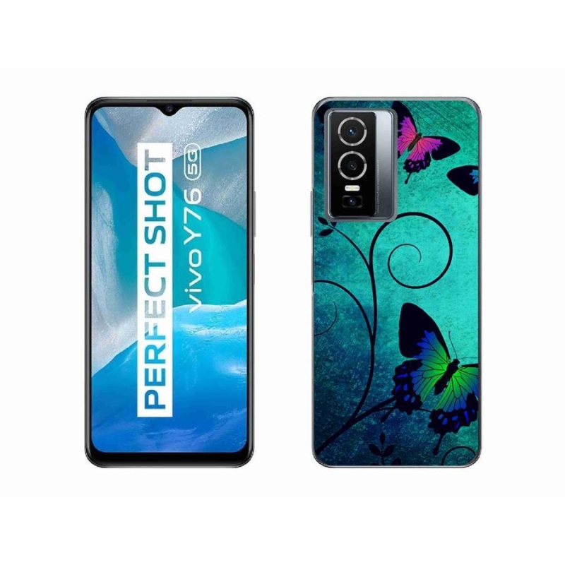 Gelový kryt mmCase na mobil Vivo Y76 5G - barevní motýli
