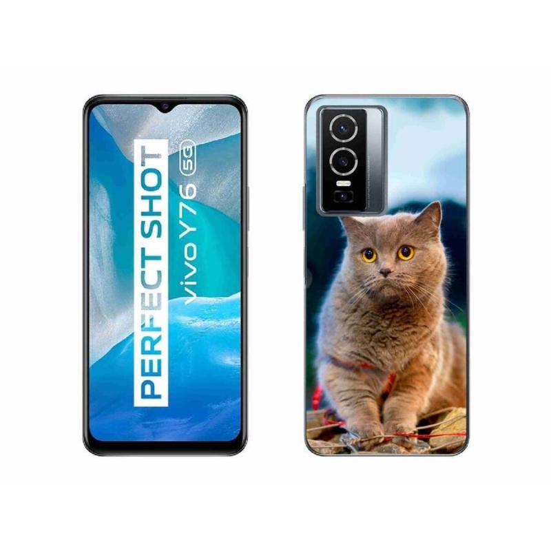 Gelový kryt mmCase na mobil Vivo Y76 5G - britská modrá 2