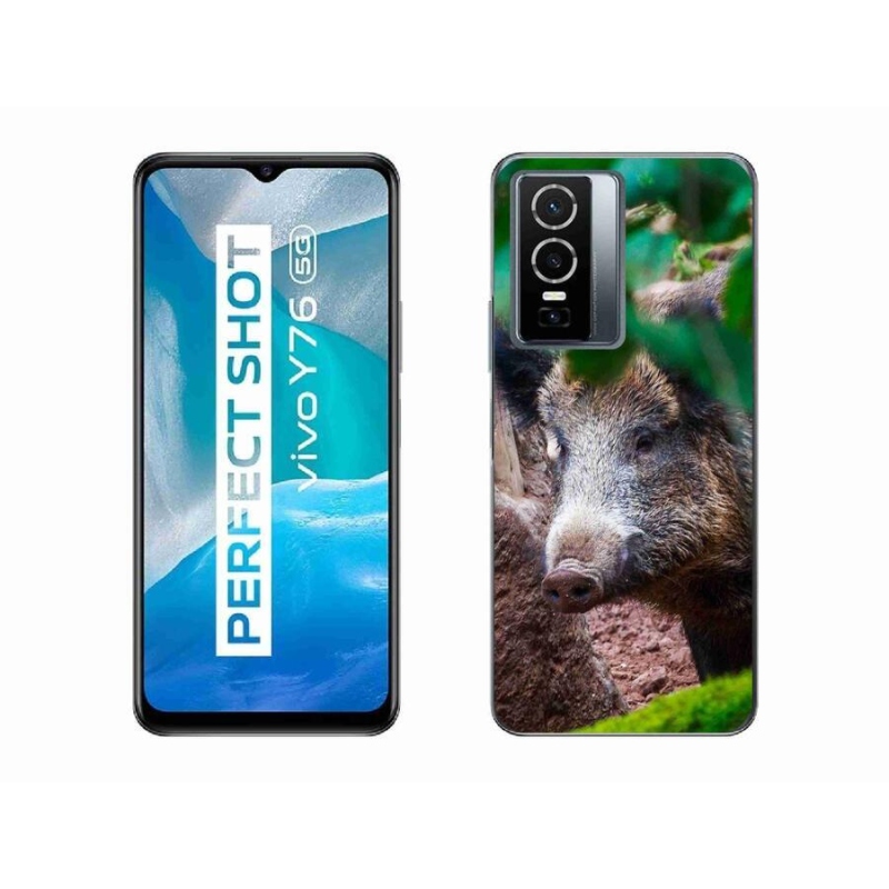 Gelový kryt mmCase na mobil Vivo Y76 5G - divoké prase