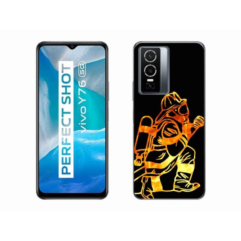 Gelový kryt mmCase na mobil Vivo Y76 5G - hasič 1