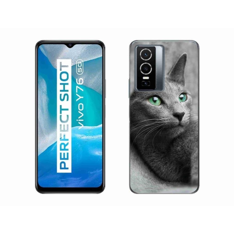 Gelový kryt mmCase na mobil Vivo Y76 5G - kočka 2