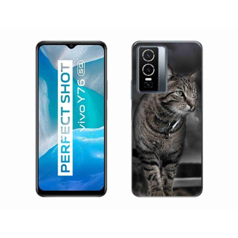 Gelový kryt mmCase na mobil Vivo Y76 5G - kočka