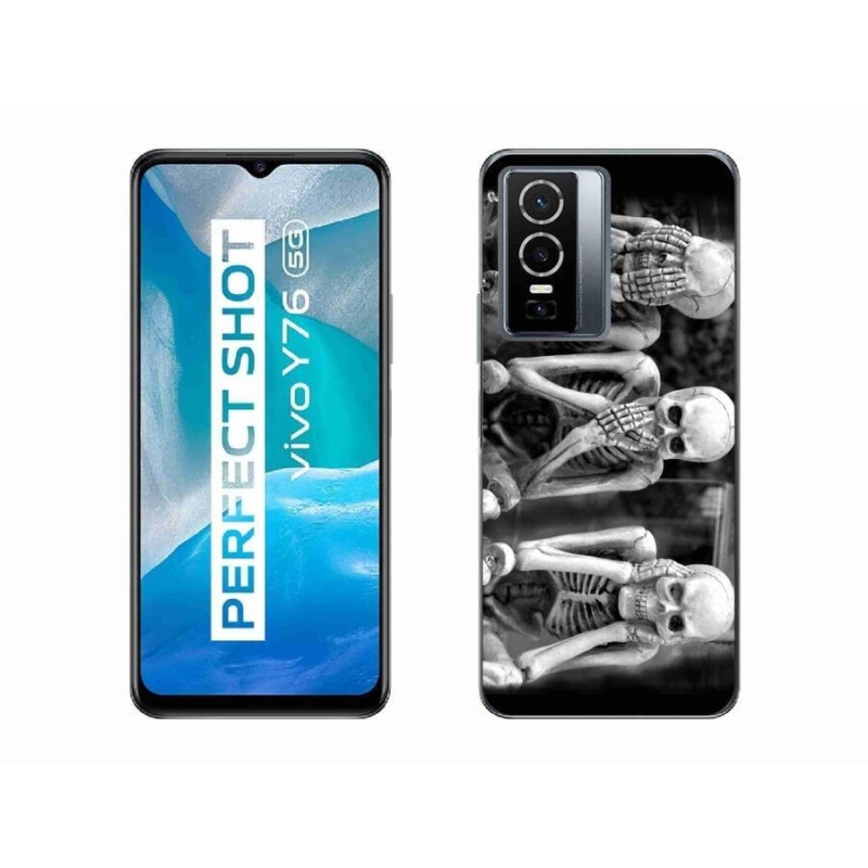 Gelový kryt mmCase na mobil Vivo Y76 5G - kostlivci