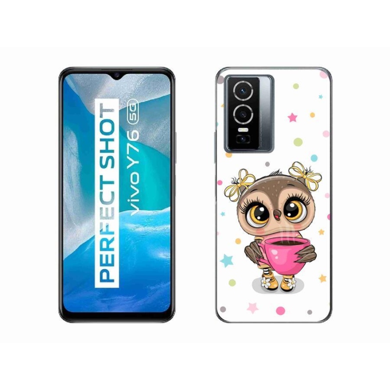 Gelový kryt mmCase na mobil Vivo Y76 5G - kreslená sovička