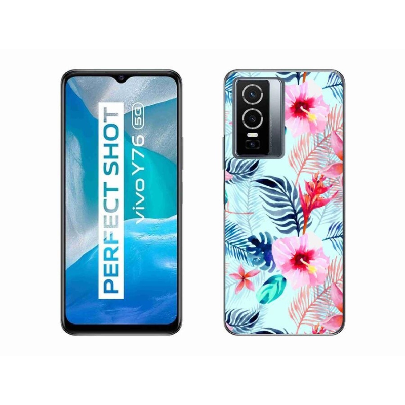 Gelový kryt mmCase na mobil Vivo Y76 5G - květiny