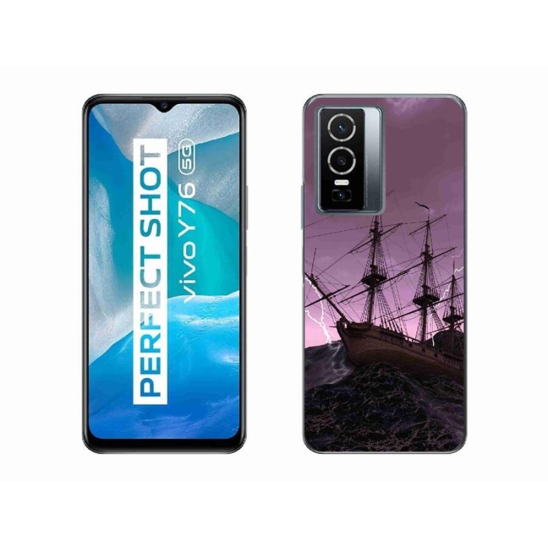 Gelový kryt mmCase na mobil Vivo Y76 5G - loď v bouři