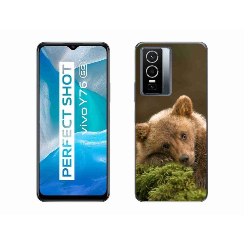 Gelový kryt mmCase na mobil Vivo Y76 5G - medvěd