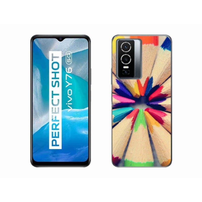 Gelový kryt mmCase na mobil Vivo Y76 5G - pastelky