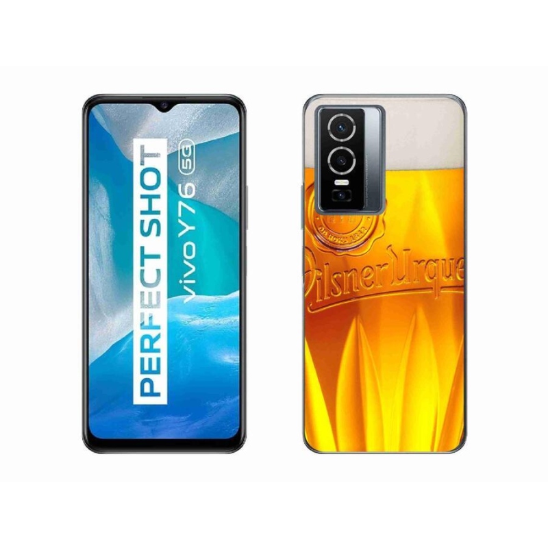 Gelový kryt mmCase na mobil Vivo Y76 5G - pivo