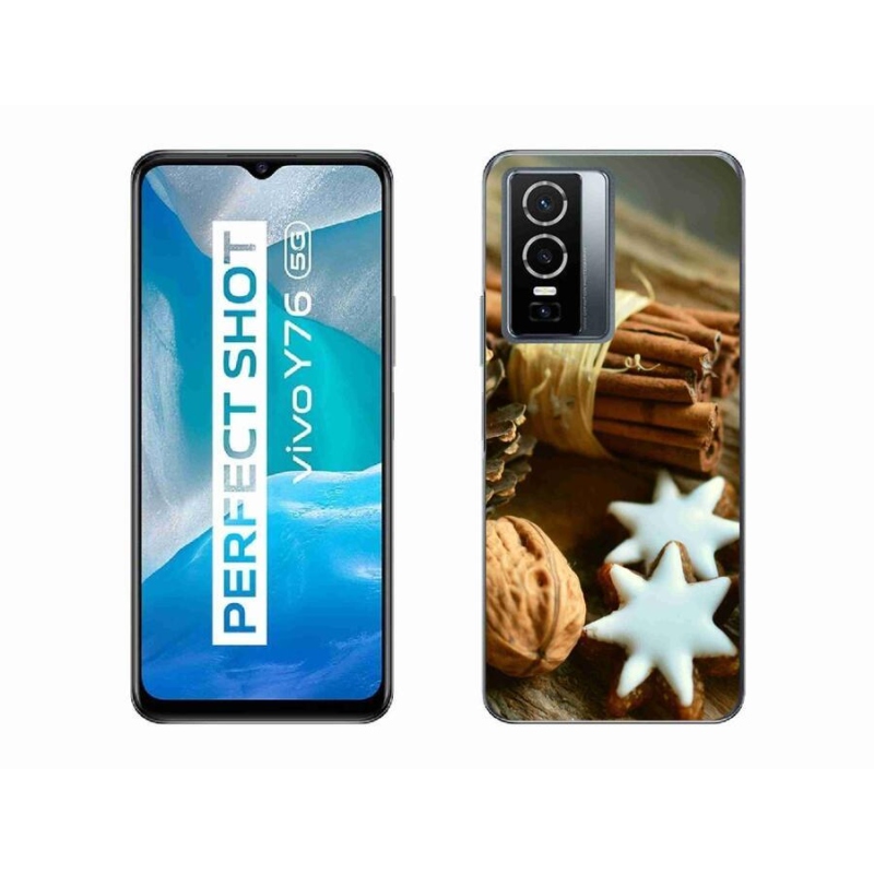 Gelový kryt mmCase na mobil Vivo Y76 5G - skořice a perníčky